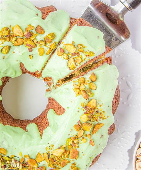 Pistachio Bundt Cake Butter With A Side Of Bread