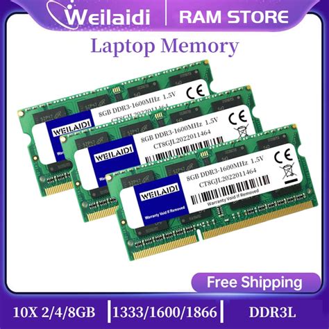 10 Ram Da Memória Dos Pces Ddr3l Assim Dimm 8 Gb 4gb 1333mhz 1066mhz