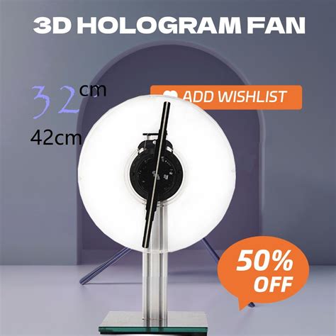 32cm Desktop 3D Hologram Fan Display Naked Eye 3D Holographic Advertising Fan Hologram Fan And