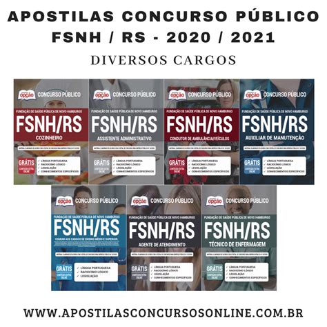 Apostilas Preparatórias Concurso Fundação de Saúde Pública de Novo