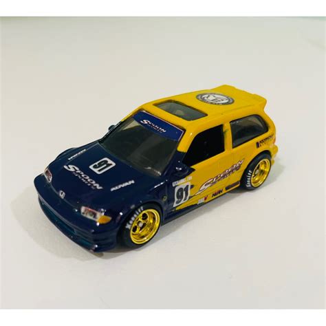 Hot Wheels Honda Civic Ef Custom Shopee Malaysia