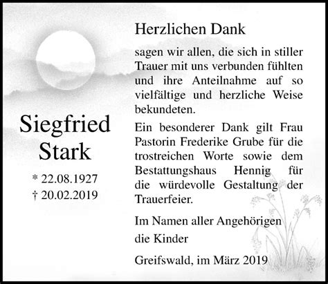 Traueranzeigen Von Siegfried Siegfried Trauer Anzeigen De