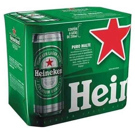 Cerveja Heineken Ml Premium Lager Caixa Latas R Em