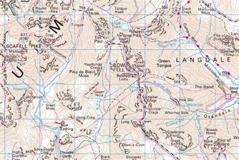 Scafell Pike Os Walking Map Download Uk