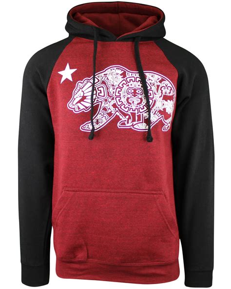 Shirtbanc California Aztec Bear Hoodie Sweatshirt Mayan Calendar