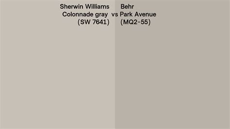 Sherwin Williams Colonnade Gray Sw Vs Behr Park Avenue Mq