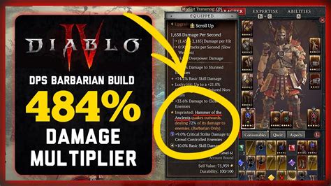 Highest Damage Hammer Of The Ancients Barbarian Build Diablo