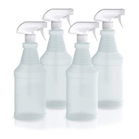 Zwipes 32 Oz Spray Bottles With Trigger Sprayer Hdpe Plastic 4 Pack Ztb B 32 4 The Home Depot