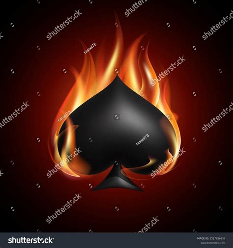 Ace Spades Fire Flames Burning Poker Stock Vector (Royalty Free) 2217656939 | Shutterstock