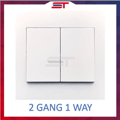 HAGER MUSE 2 GANG 1 WAY 2GANG 2WAY SWITCH SIRIM APPROVED Shopee