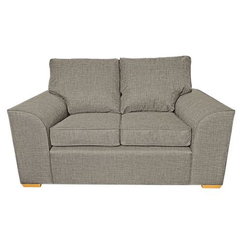 Dallas Two Seater Sofa In A Lena Plain Marl Beige Fabric Beaumont