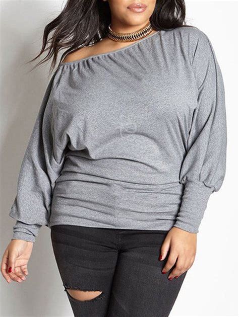 30 Off Puff Sleeve Plus Size Blouse Rosegal