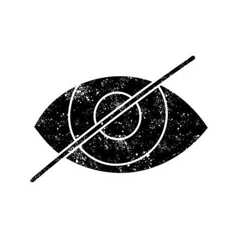 Premium Vector Eyeball Black Hand Drawn Icon In Grunge Look