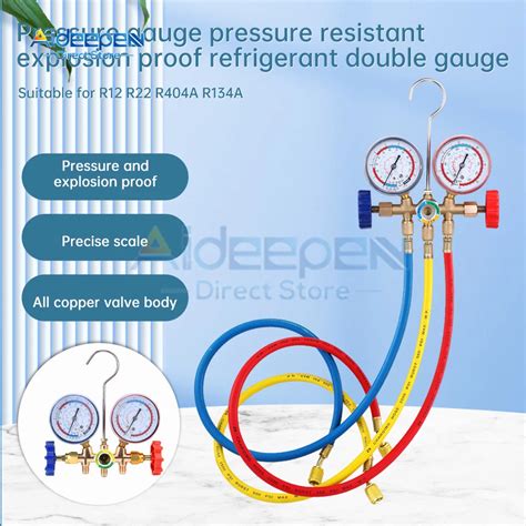 R410A R22 R134a R404A Manifold Gauge Set HVAC A C Refrigeration