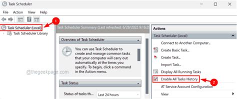 How To View And Clear Tasks History In Task Scheduler In Windows