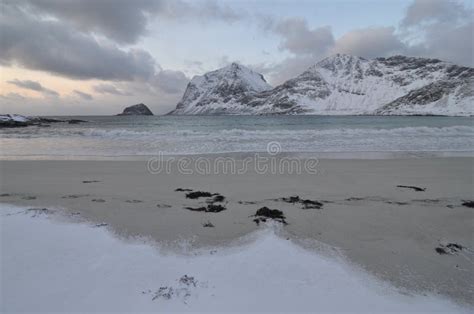 Lofoten Islands in the Winter, Norway Stock Photo - Image of lake ...