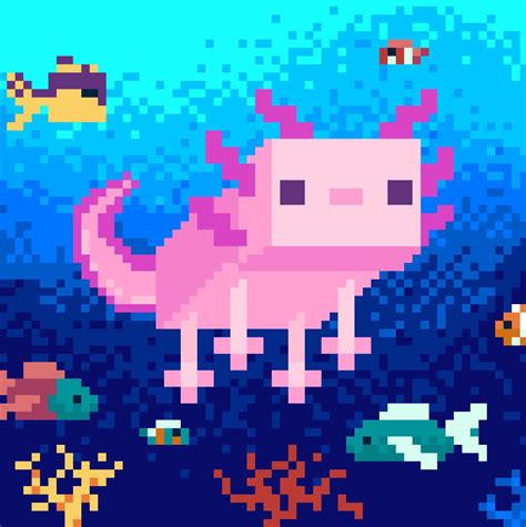 Pixel Art Minecraft Axolotl Profile Picture | The Best Porn Website