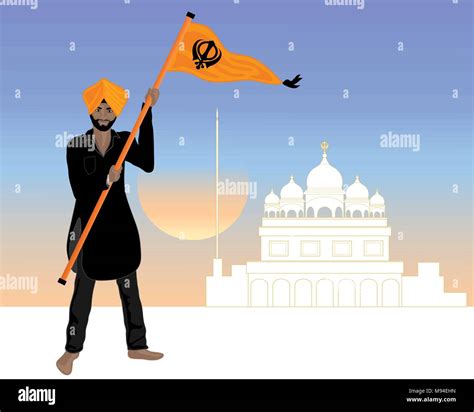 Sikh Nishan Sahib Flag Hi Res Stock Photography And Images Alamy