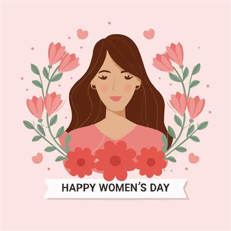 Premium Vector 8 March Womens Day Greeting Card Design