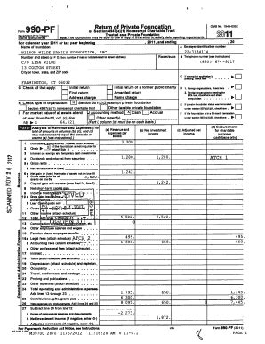 Fillable Online F Form Return Of Private Foundation Department Of