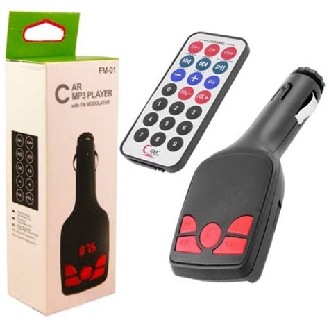 FM модулятор для авто FM01/02 + USB + microSD, трансмиттер для авто