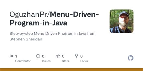 Github Oguzhanpr Menu Driven Program In Java Step By Step Menu