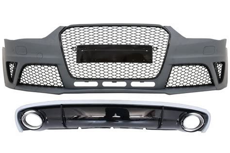 Front Bumper With Rear Bumper Valance Diffuser Exhaust Tips Suitable