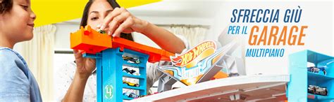 Hot Wheels City Garage Delle Acrobazie Playset Con Pista Collegabile Con Ascensore E Squalo