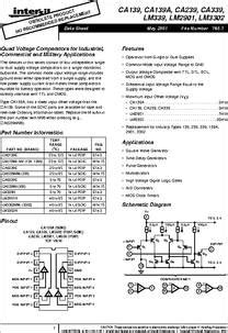 LM339N datasheet - Quad Voltage Comparators For Industrial, Commercial