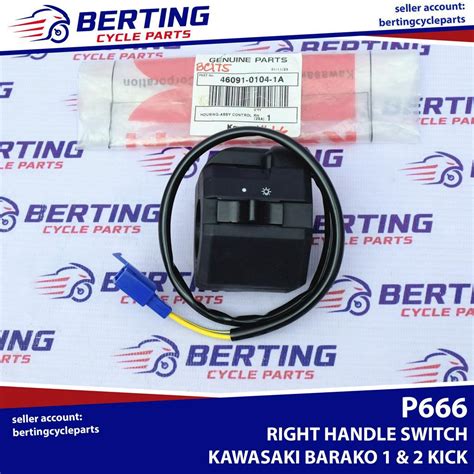 Right Handle Switch Assy Kawasaki Barako Kick Start Only Genuine