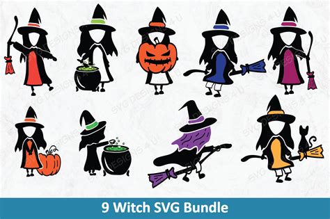 Witch Svg Bundle Halloween By Svgdesigns U Thehungryjpeg