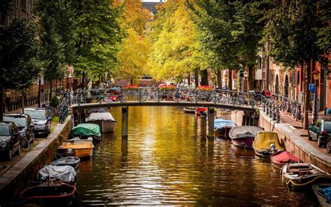 Amsterdam Canal wallpaper | nature and landscape | Wallpaper Better