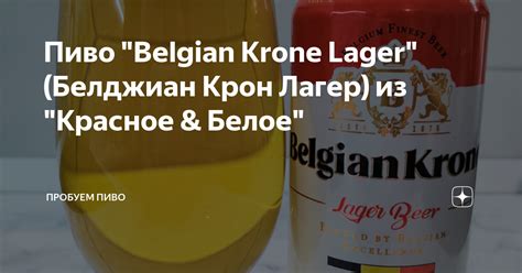 Пиво "Belgian Krone Lager" (Белджиан Крон Лагер) из "Красное & Белое ...