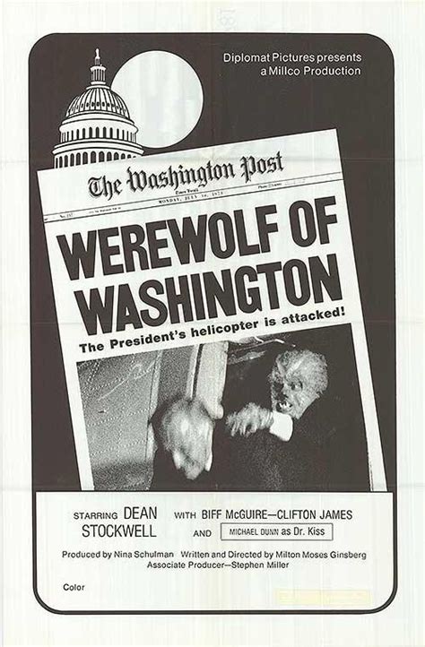 The Werewolf Of Washington 1973 Dean Stockwell Comedy Movie Videospace