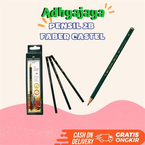 Jual PENSIL FABER CASTELL 2B PENSIL KAYU 2B Shopee Indonesia