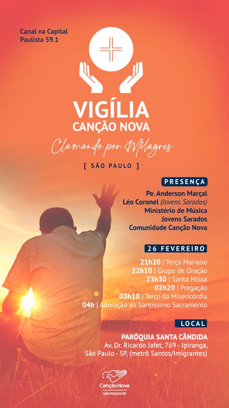 Canção Nova realiza Vigília na Paróquia Santa Cândida Canção Nova São