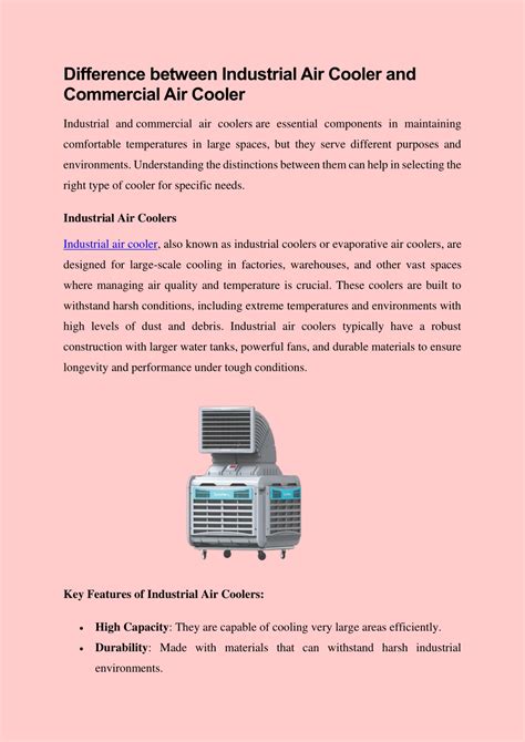 Ppt Difference Between Industrial Air Cooler And Commercial Air