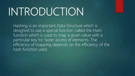 Hashing In Data Structure PPT