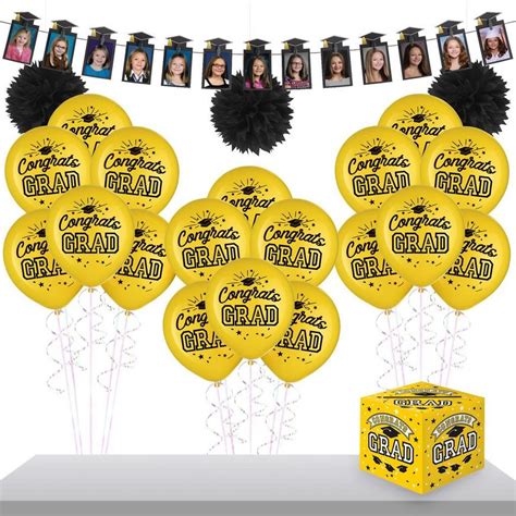 Yellow Congrats Grad Graduation T Table Decorating Kit Party City