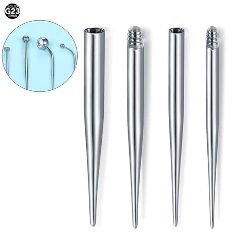 Titanium Taper Piercing Stretching Tool Internally Threaded Insertion