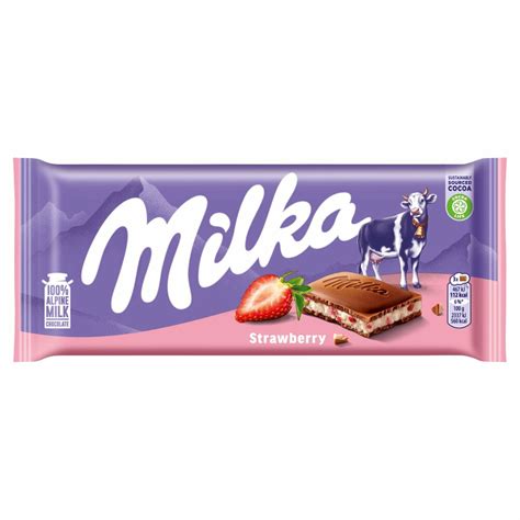 Milka Chocolade Reep Aardbei Gr Plein Nl