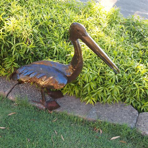 Large Pelican Metal Garden Sculpture Garden Zoo