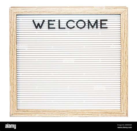 Welcome On Small Wood Framed White Letter Board Changeable Letter Sign