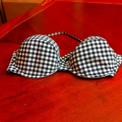 J Crew Swim Jcrew Matte Gingham Demi Underwire Bikini Top Poshmark