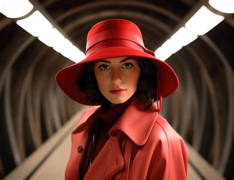 Premium Ai Image A Person Wearing A Red Hat