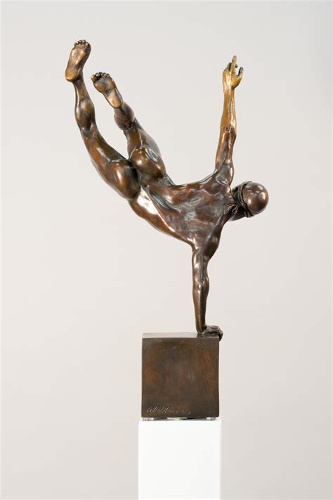 W W Hung Yearning 1 9 Male Nude Figurative Statuette Bronze Sculpture For Sale At