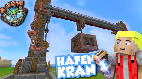 Riesen Funktionierender Hafenkran Mit Thejocraft Create Live 2