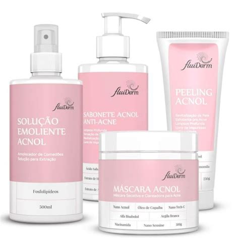 Kit Antiacne Profissional Fluiderm Tudo Belo Tudo Belo Est Tica