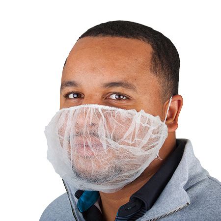 White Polypropylene Disposable Beard Covers M M W