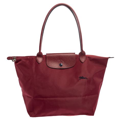 Longchamp Burgundy Nylon Le Pliage Tote Longchamp The Luxury Closet